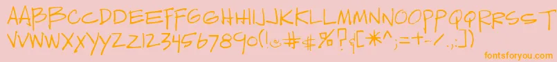 Sedillo Font – Orange Fonts on Pink Background