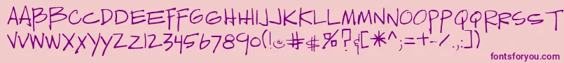 Sedillo Font – Purple Fonts on Pink Background