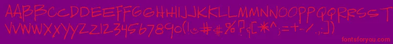Sedillo Font – Red Fonts on Purple Background