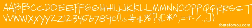 Sedillo Font – White Fonts on Orange Background