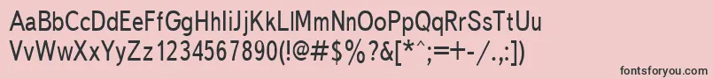 フォントTextbook80n – ピンクの背景に黒い文字