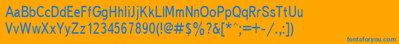 Textbook80n Font – Blue Fonts on Orange Background