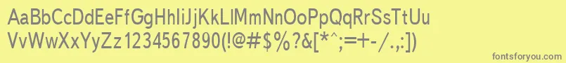 Textbook80n Font – Gray Fonts on Yellow Background