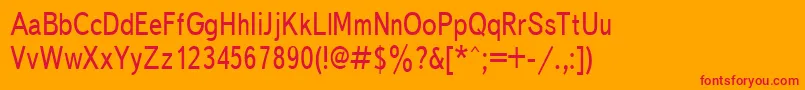 Шрифт Textbook80n – красные шрифты на оранжевом фоне