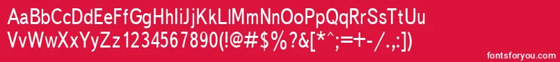 フォントTextbook80n – 赤い背景に白い文字