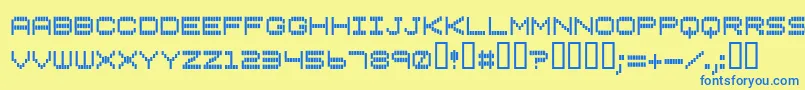 Verti ffy Font – Blue Fonts on Yellow Background