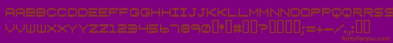 Verti ffy-Schriftart – Braune Schriften auf violettem Hintergrund