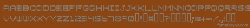 Verti ffy-Schriftart – Graue Schriften auf braunem Hintergrund