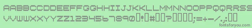 フォントVerti ffy – 緑の背景に灰色の文字