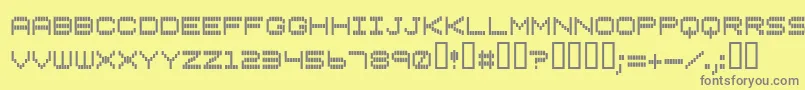 Verti ffy-Schriftart – Graue Schriften auf gelbem Hintergrund