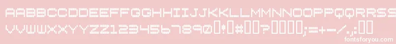 Verti ffy-Schriftart – Weiße Schriften auf rosa Hintergrund