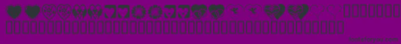 KrHeartiness Font – Black Fonts on Purple Background