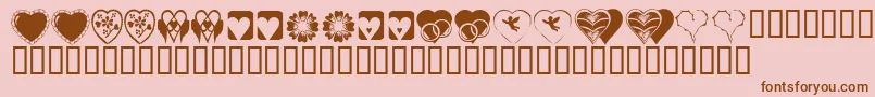 KrHeartiness Font – Brown Fonts on Pink Background