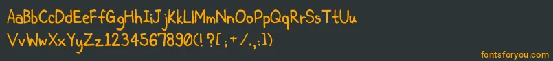 Шрифт KeyComic – оранжевые шрифты на чёрном фоне