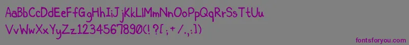Шрифт KeyComic – фиолетовые шрифты на сером фоне