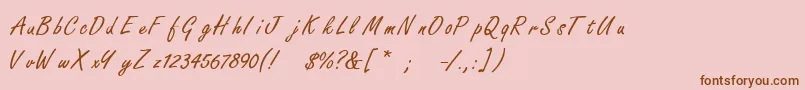 FreestylescriptThin Font – Brown Fonts on Pink Background