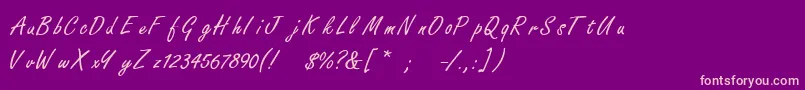 FreestylescriptThin Font – Pink Fonts on Purple Background