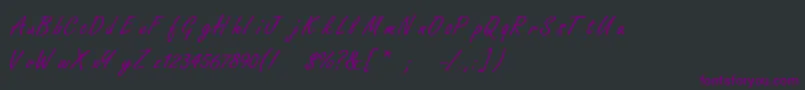 Шрифт FreestylescriptThin – фиолетовые шрифты на чёрном фоне