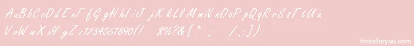 FreestylescriptThin Font – White Fonts on Pink Background