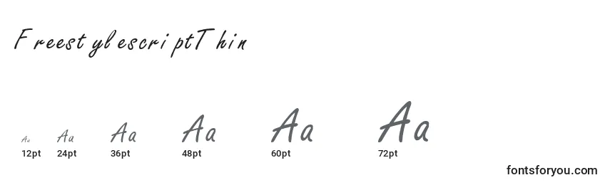 FreestylescriptThin Font Sizes