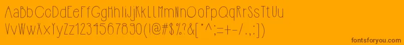 Más sobre la fuente Hipsterishfontnormal fuente Hipsterishfontnormal – Fuentes Marrones Sobre Fondo Naranja