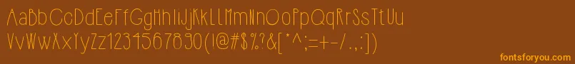 fuente Hipsterishfontnormal – Fuentes Naranjas Sobre Fondo Marrón