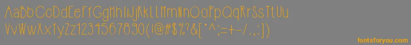 fuente Hipsterishfontnormal – Fuentes Naranjas Sobre Fondo Gris