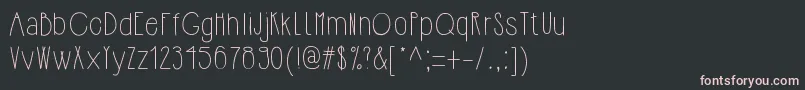 フォントHipsterishfontnormal – 黒い背景にピンクのフォント