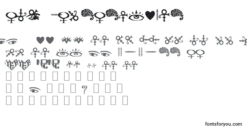 Шрифт TheArtistSymbols – алфавит, цифры, специальные символы