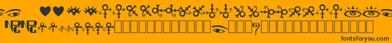 TheArtistSymbols Font – Black Fonts on Orange Background