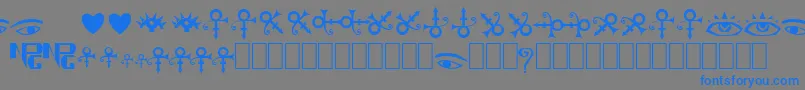 TheArtistSymbols Font – Blue Fonts on Gray Background