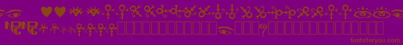 TheArtistSymbols Font – Brown Fonts on Purple Background