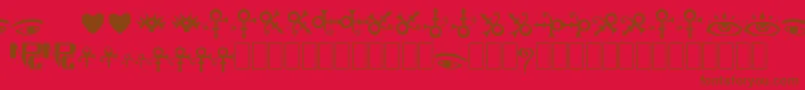 TheArtistSymbolsフォントについての詳細 フォントTheArtistSymbols – 赤い背景に茶色の文字