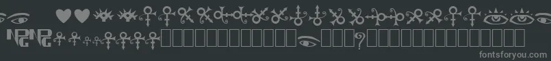 TheArtistSymbols Font – Gray Fonts on Black Background