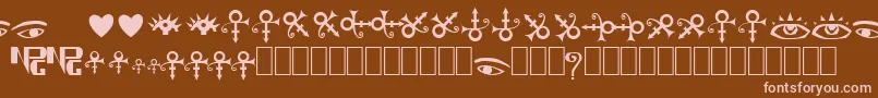 TheArtistSymbols Font – Pink Fonts on Brown Background