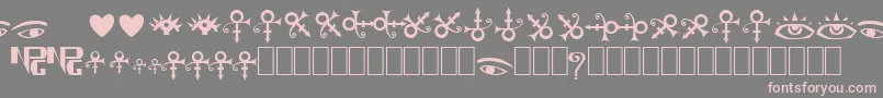 TheArtistSymbols Font – Pink Fonts on Gray Background