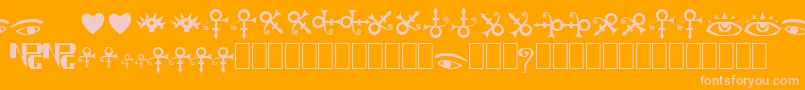 Police TheArtistSymbols – polices roses sur fond orange