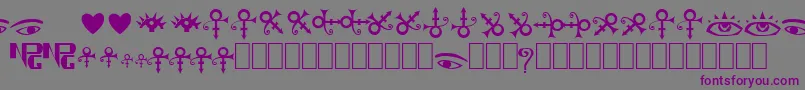 TheArtistSymbols Font – Purple Fonts on Gray Background