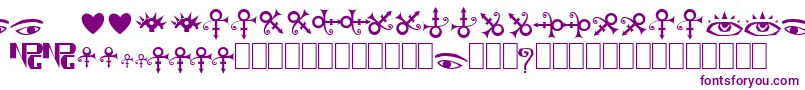 More about TheArtistSymbols Font TheArtistSymbols Font – Purple Fonts on White Background