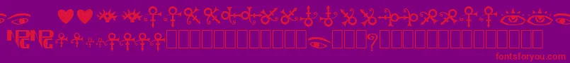 More about TheArtistSymbols Font TheArtistSymbols Font – Red Fonts on Purple Background