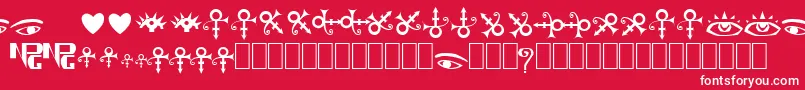 TheArtistSymbols Font – White Fonts on Red Background