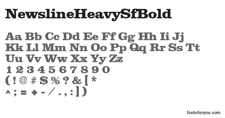 NewslineHeavySfBold-fontti – aakkoset, numerot, erikoismerkit