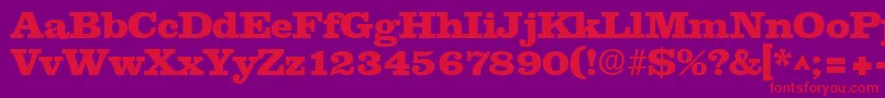 NewslineHeavySfBold Font – Red Fonts on Purple Background