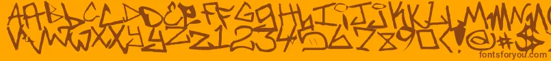 NewUnicode Font – Brown Fonts on Orange Background