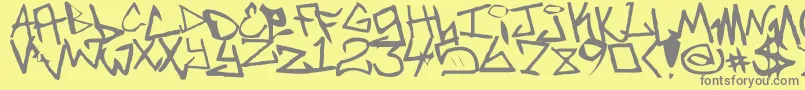 NewUnicode Font – Gray Fonts on Yellow Background