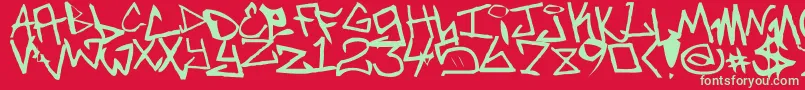 NewUnicode Font – Green Fonts on Red Background