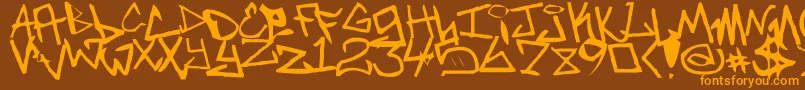 NewUnicode Font – Orange Fonts on Brown Background