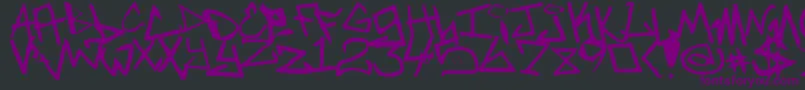 Шрифт NewUnicode – фиолетовые шрифты на чёрном фоне
