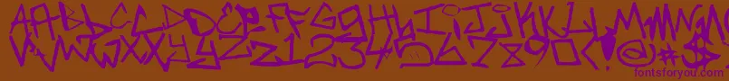 NewUnicode Font – Purple Fonts on Brown Background