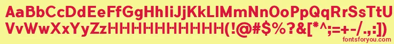 FlamanteSecaBoldFfp Font – Red Fonts on Yellow Background